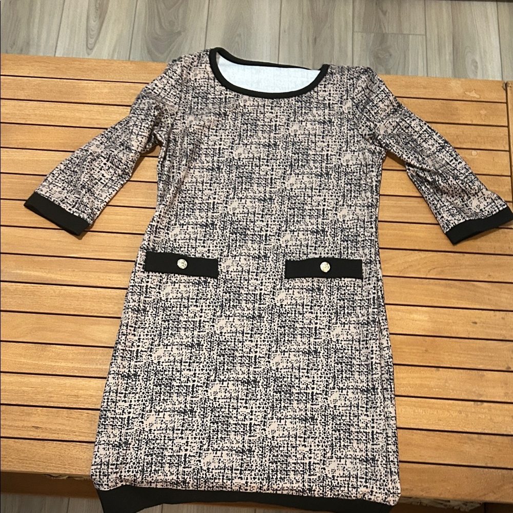 Elegant Black and Cream Women's Dress